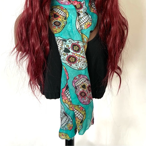 Gorgeous 24” Burgundy Premium Fiber 13x2.5 Lace Front Wig for Events or Daily 🌺 - Picture 2 of 16